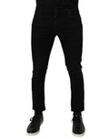 Dolce & Gabbana Schwarze Baumwoll-Stretch-Skinny-Denim-Jeans für Männer