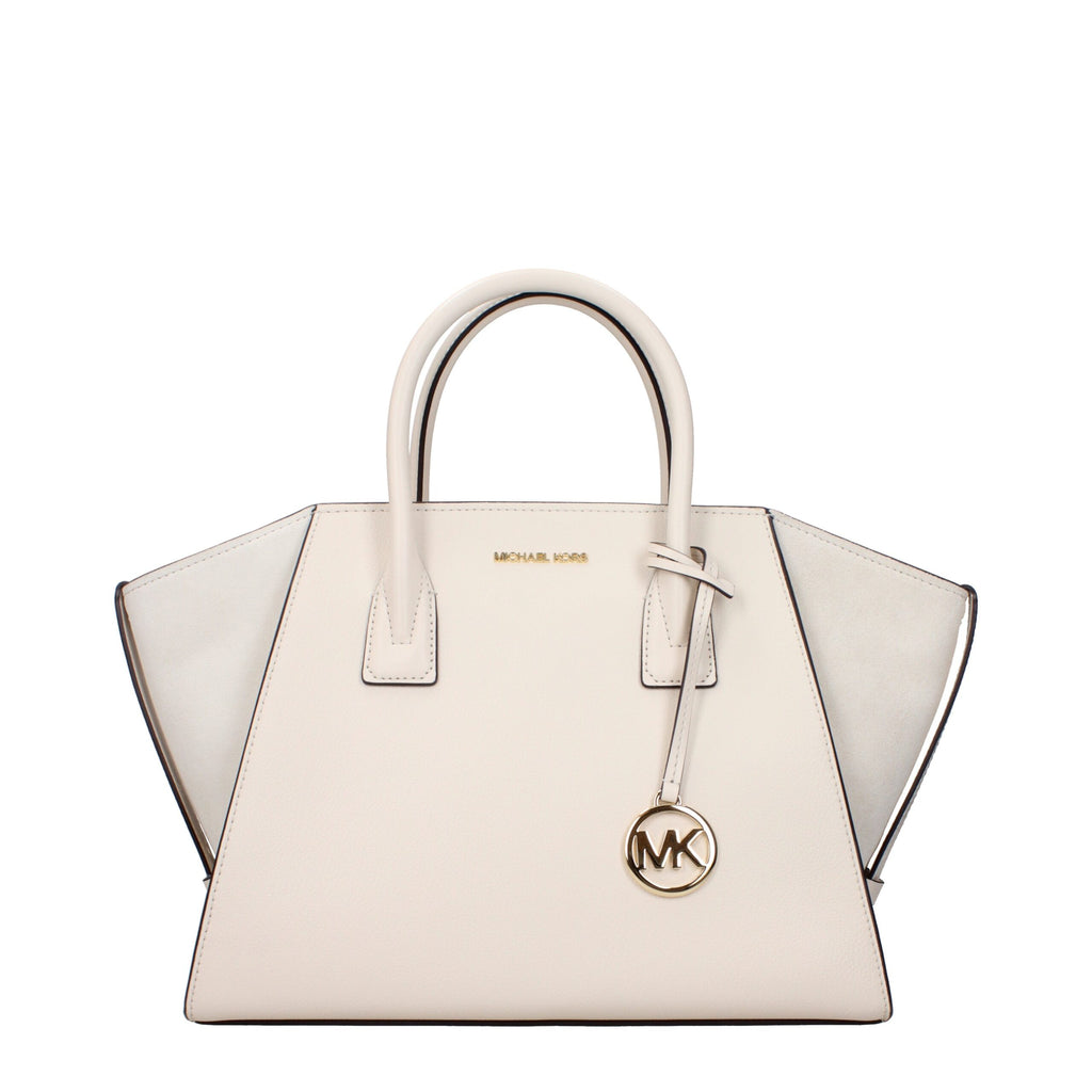 Beige Leder Handtasche