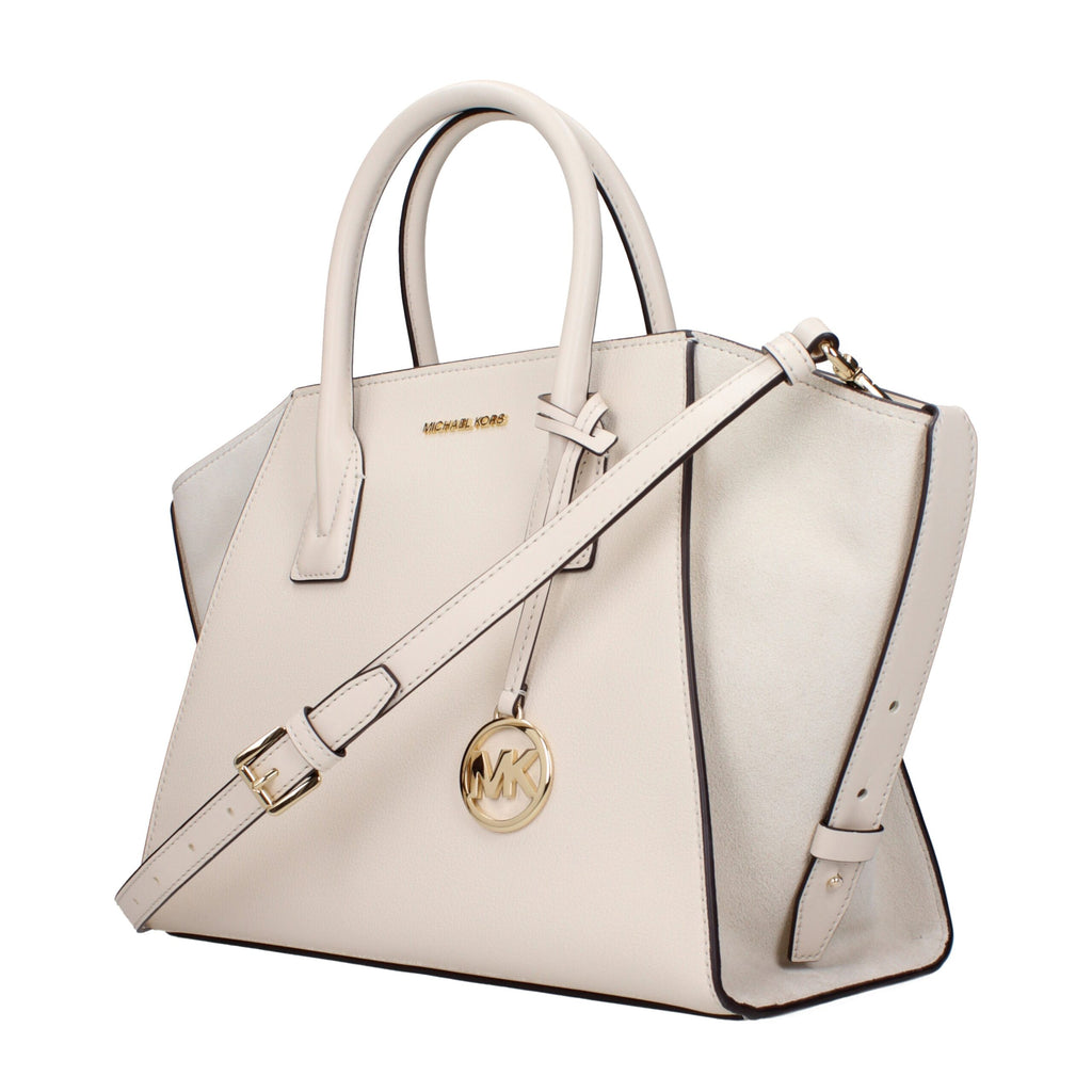Beige Leder Handtasche