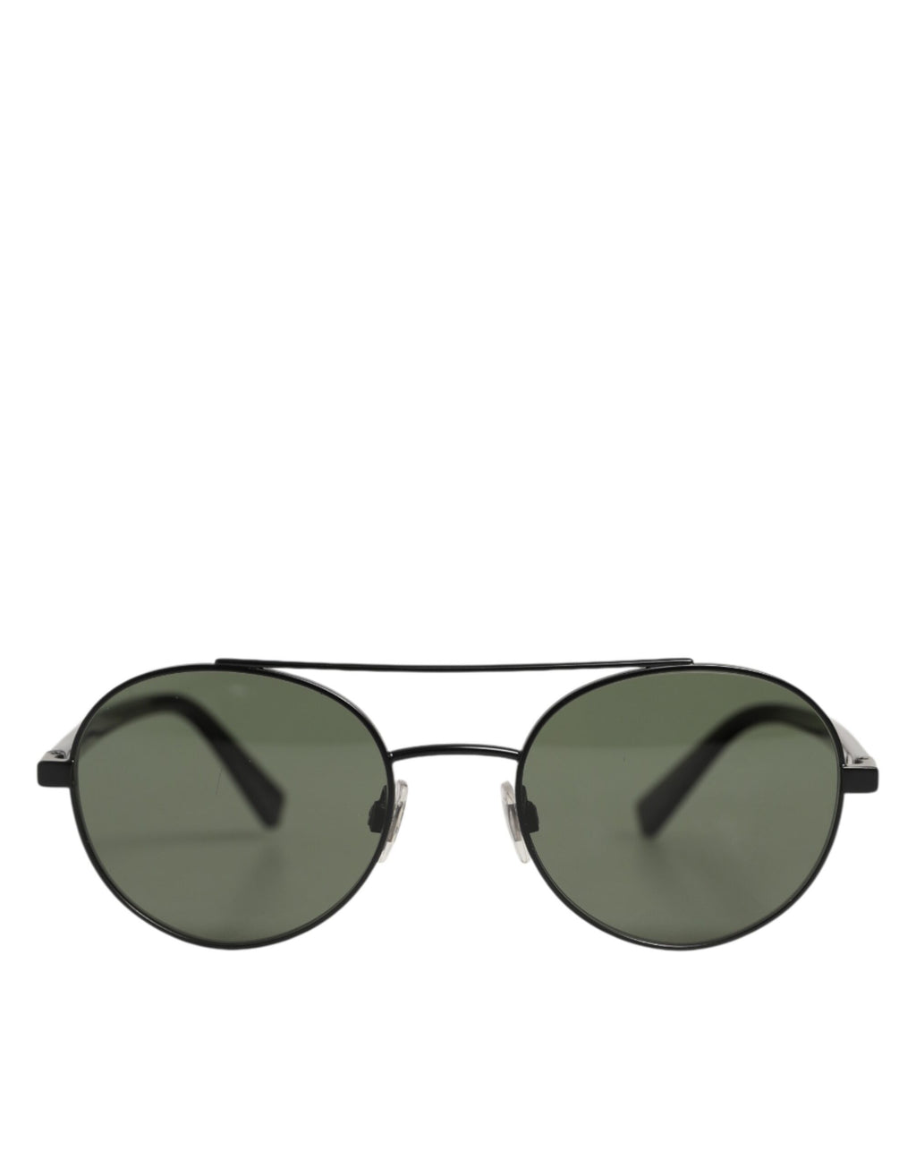 Dolce & Gabbana Sonnenbrille mit mattschwarzem Stahlrahmen und grauen Gläsern