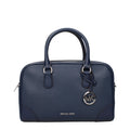 Blaue Lederhandtasche