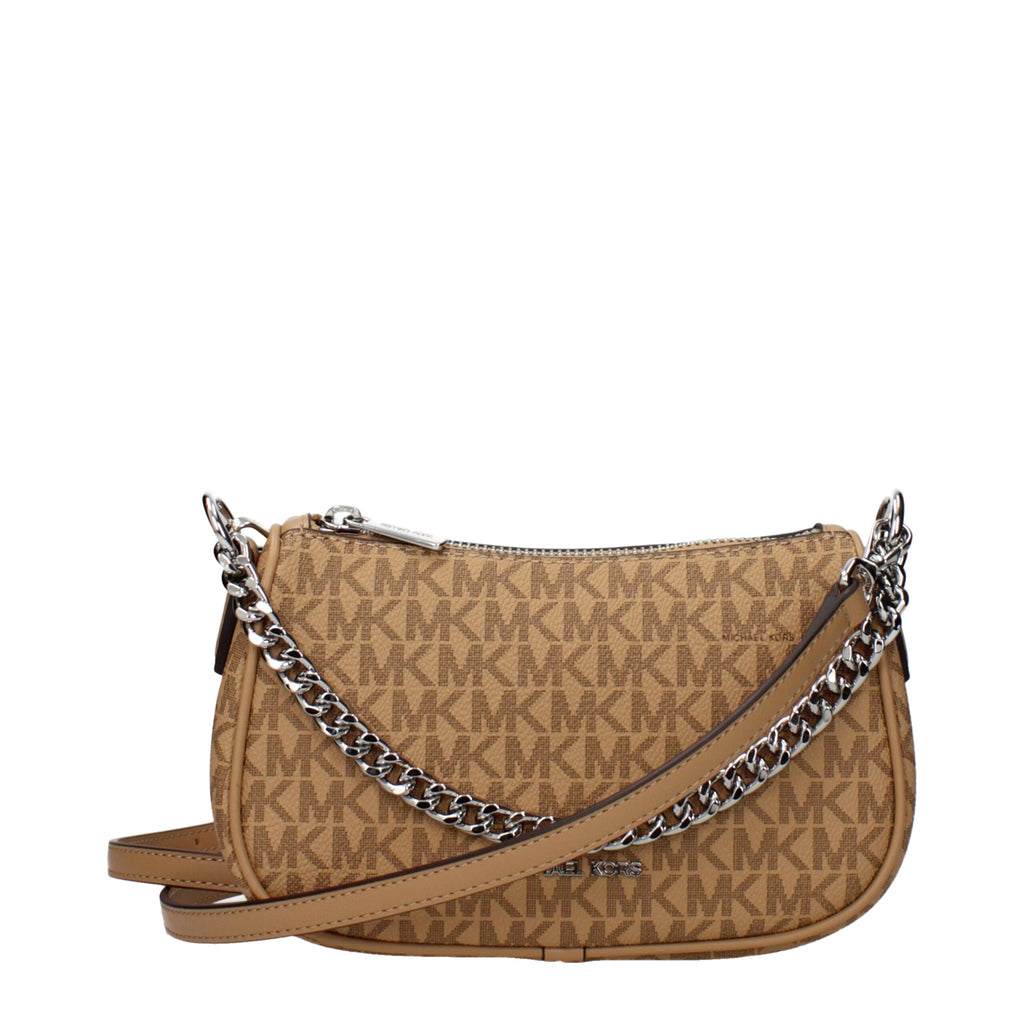 Braune Stoffhandtasche