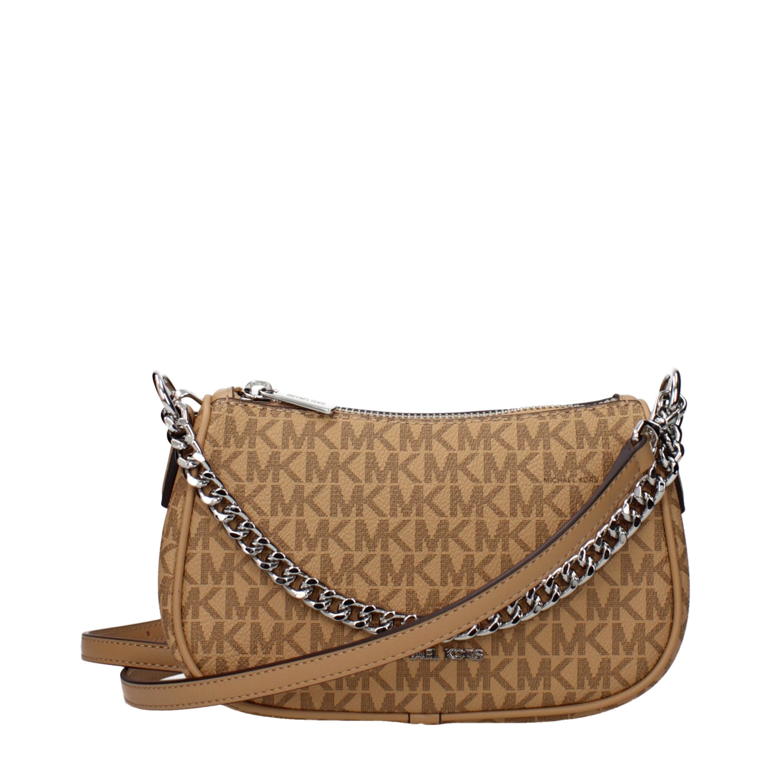 Braune Stoffhandtasche