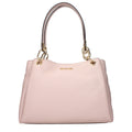 Schultertasche aus pinkfarbenem Leder
