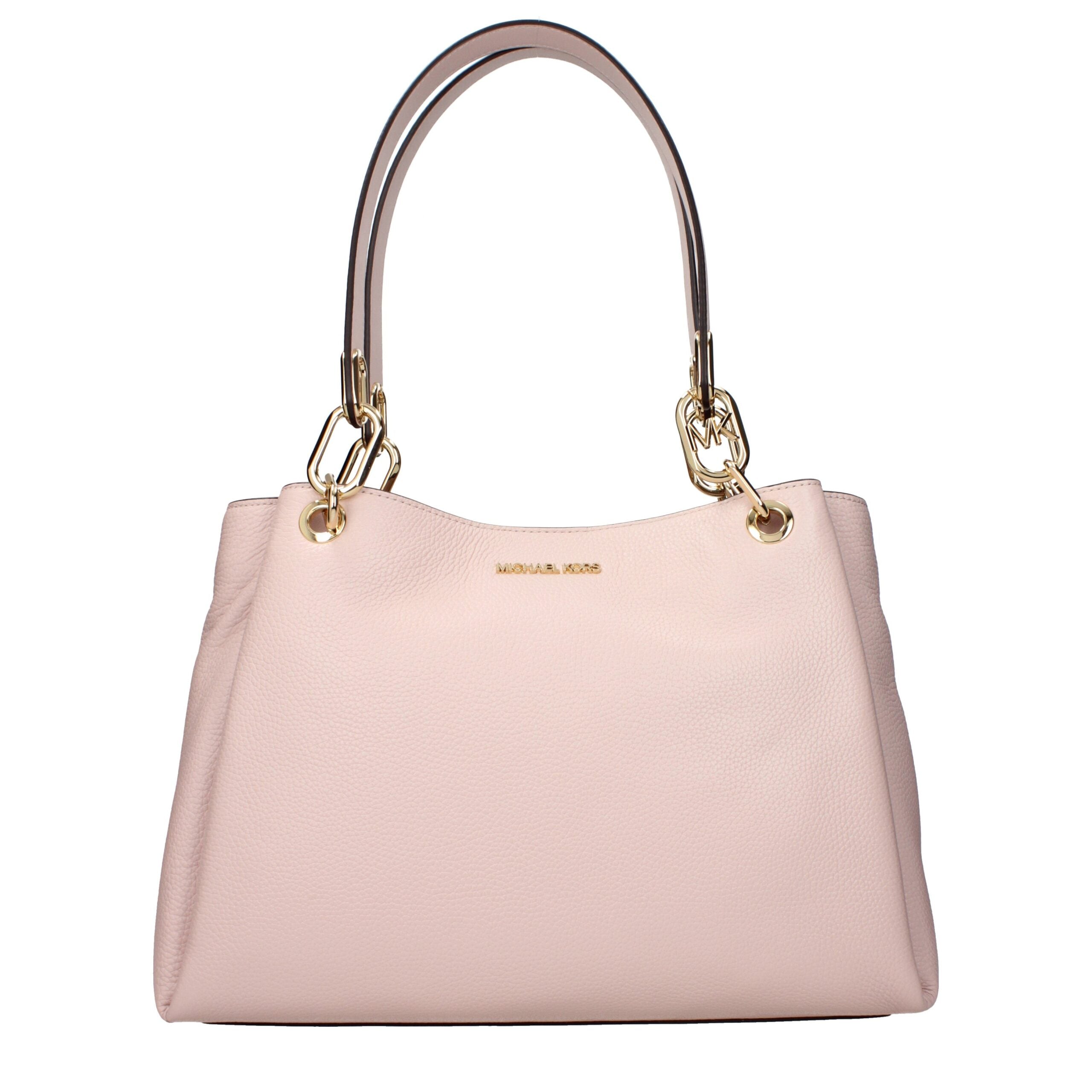 Schultertasche aus pinkfarbenem Leder