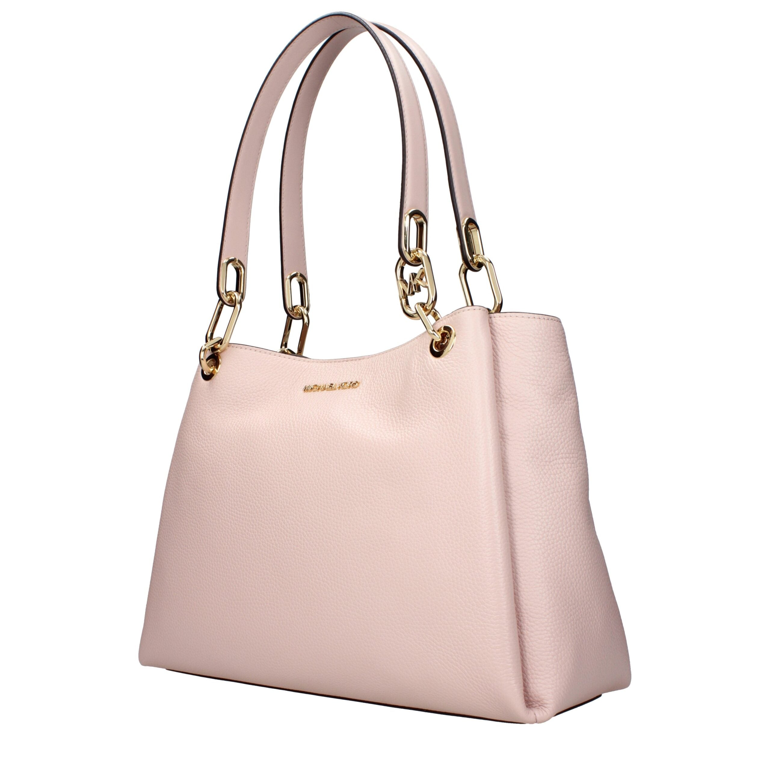 Schultertasche aus pinkfarbenem Leder
