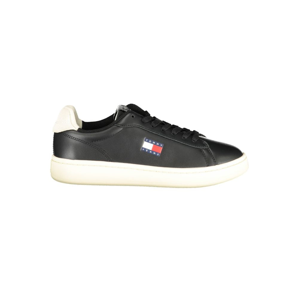 Tommy Hilfiger Schwarzer Damen-Sneaker aus Polyurethan