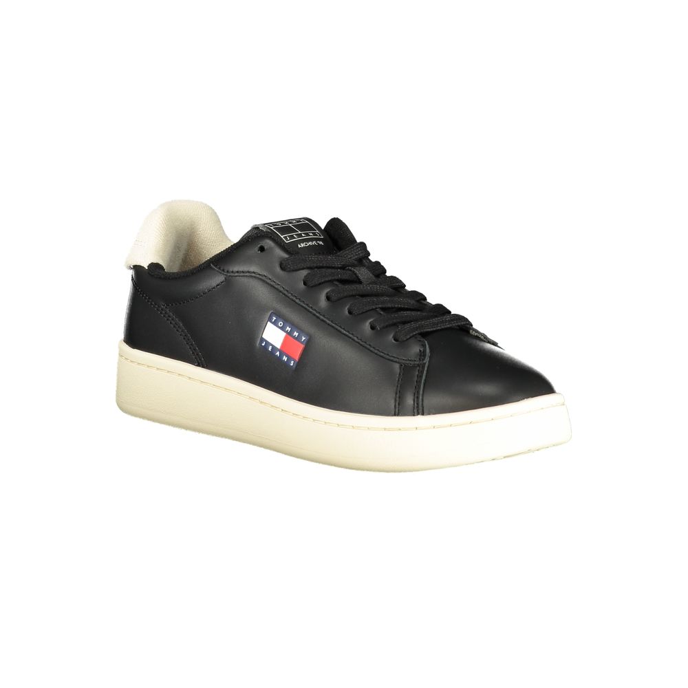 Tommy Hilfiger Schwarzer Damen-Sneaker aus Polyurethan