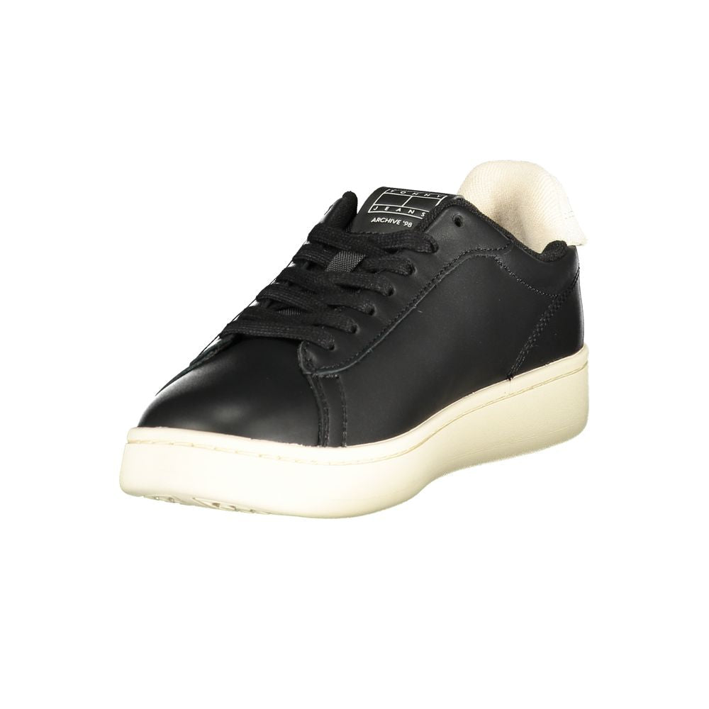 Tommy Hilfiger Schwarzer Damen-Sneaker aus Polyurethan