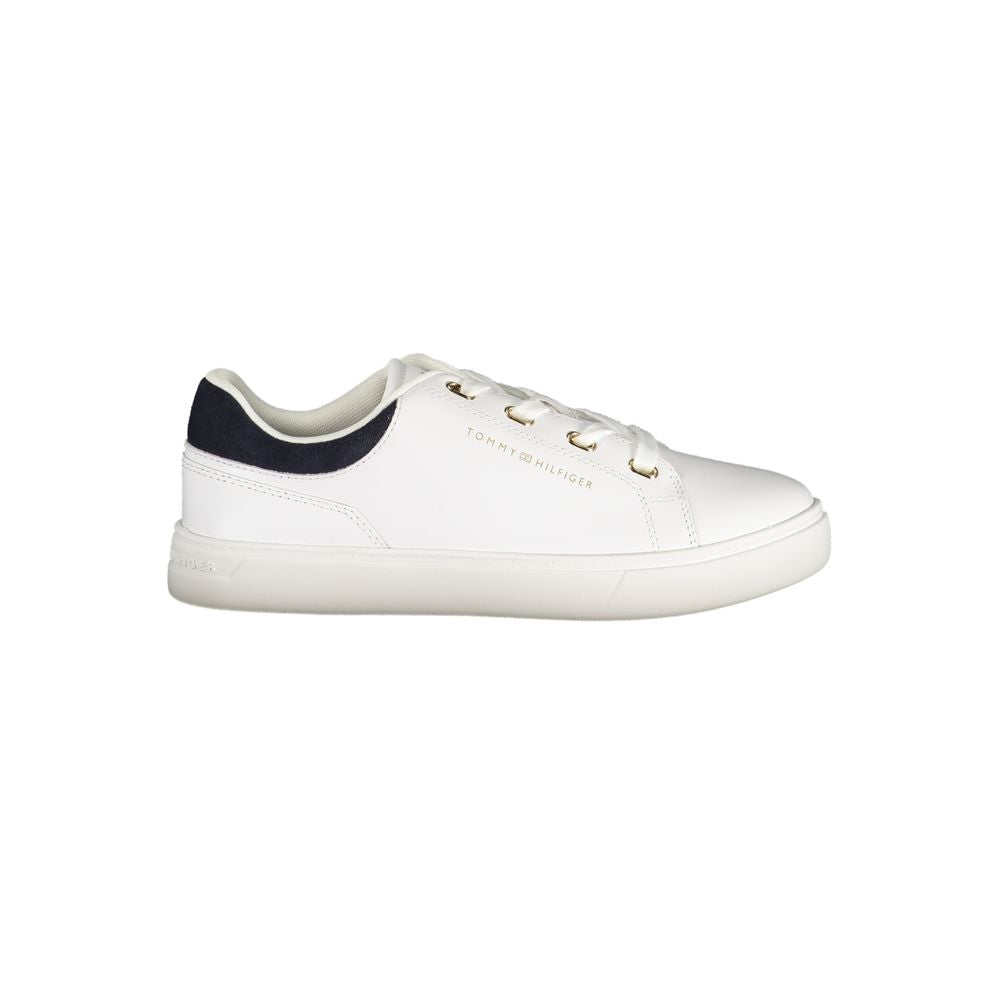 Tommy Hilfiger Bianco Damen-Sneaker aus Polyurethan