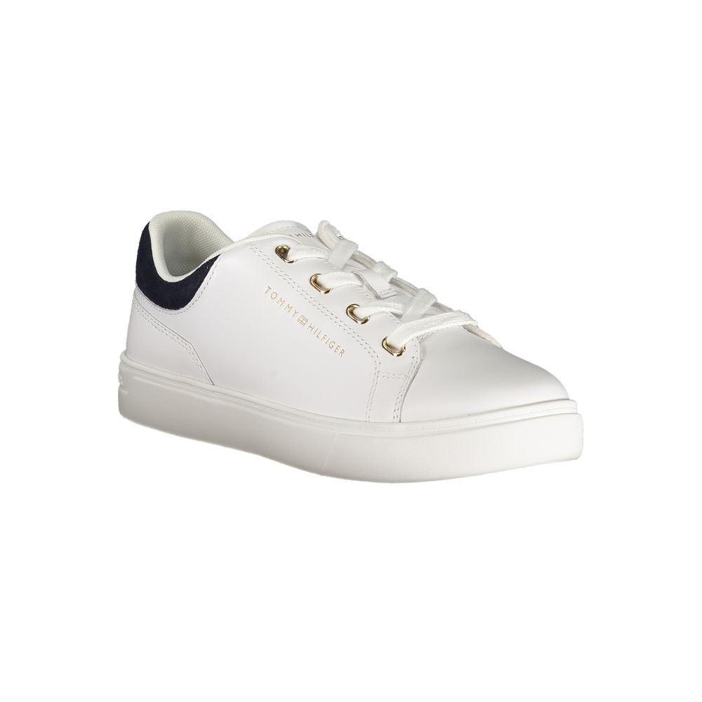 Tommy Hilfiger Bianco Damen-Sneaker aus Polyurethan