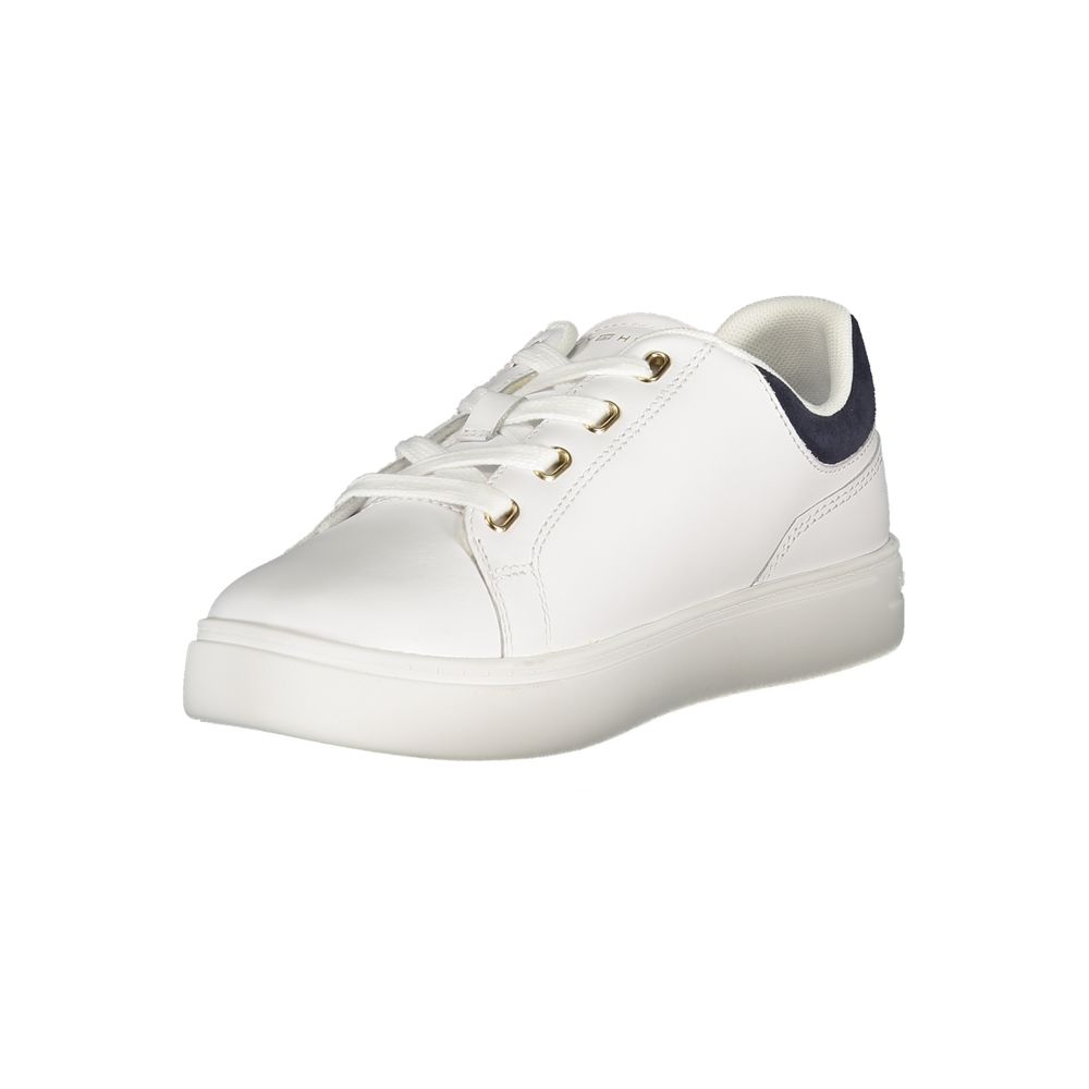 Tommy Hilfiger Bianco Damen-Sneaker aus Polyurethan