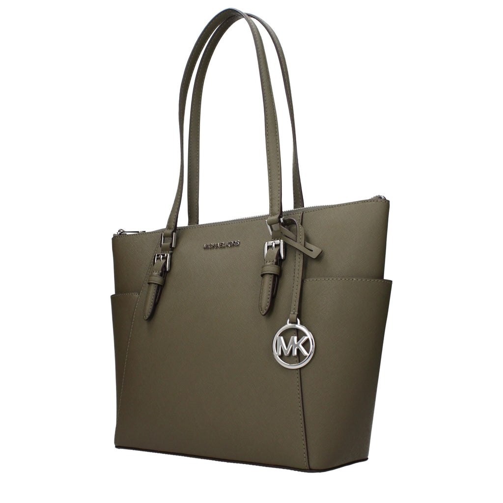 Grüne Leder Schultertasche