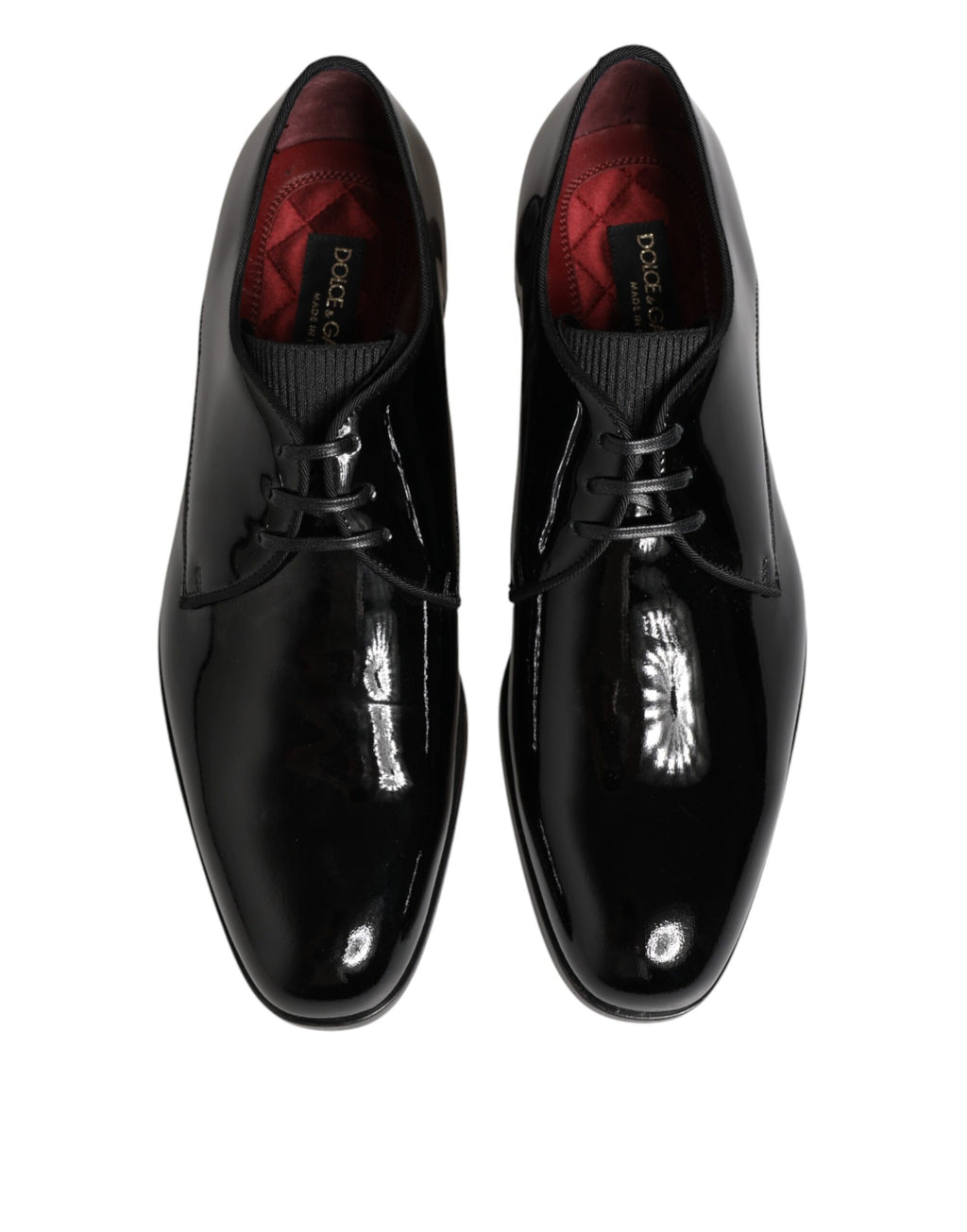 Dolce & Gabbana Schwarze Derby-Schnürschuhe aus Kalbsleder