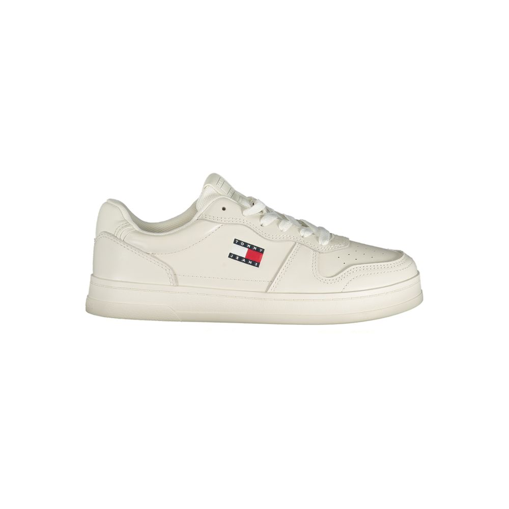 Tommy Hilfiger Weiße Sneaker aus Polyester im Athletic-Stil