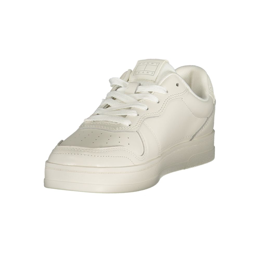 Tommy Hilfiger Weiße Sneaker aus Polyester im Athletic-Stil