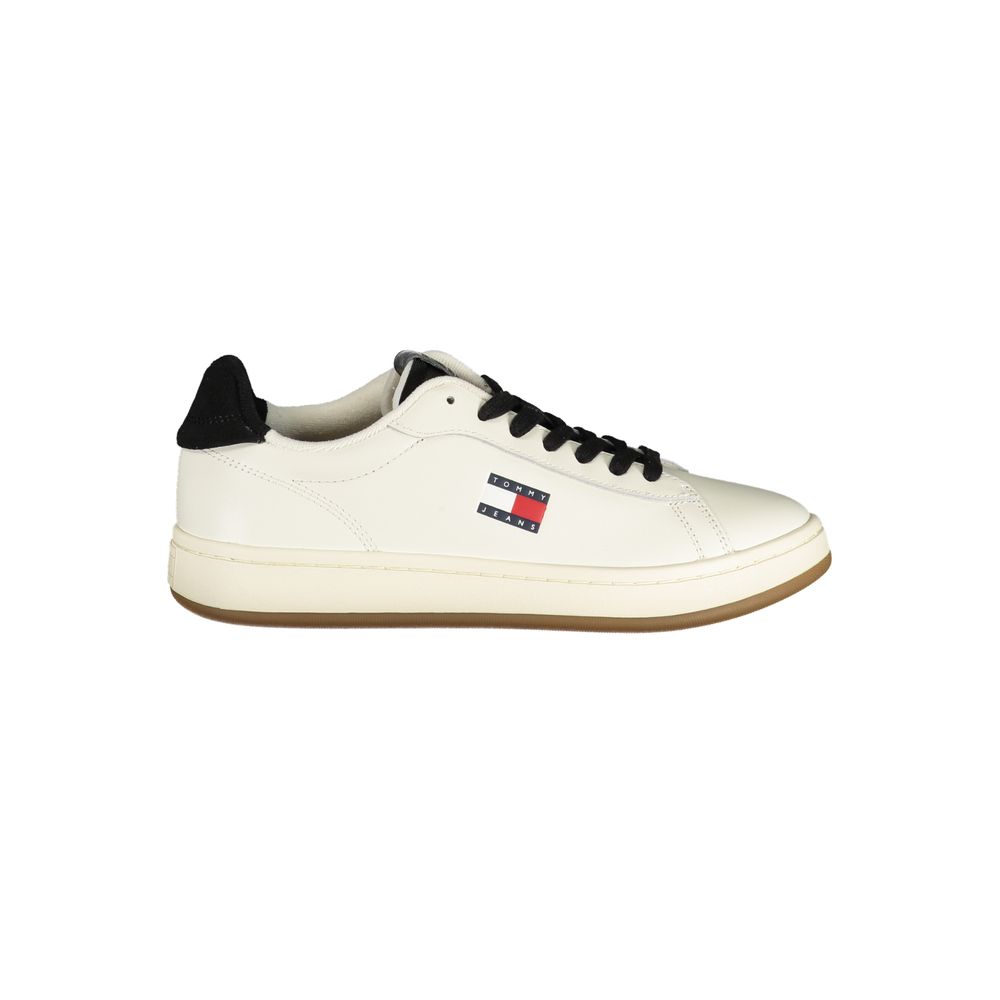 Tommy Hilfiger Weiße Low-Top-Sneaker aus Polyester