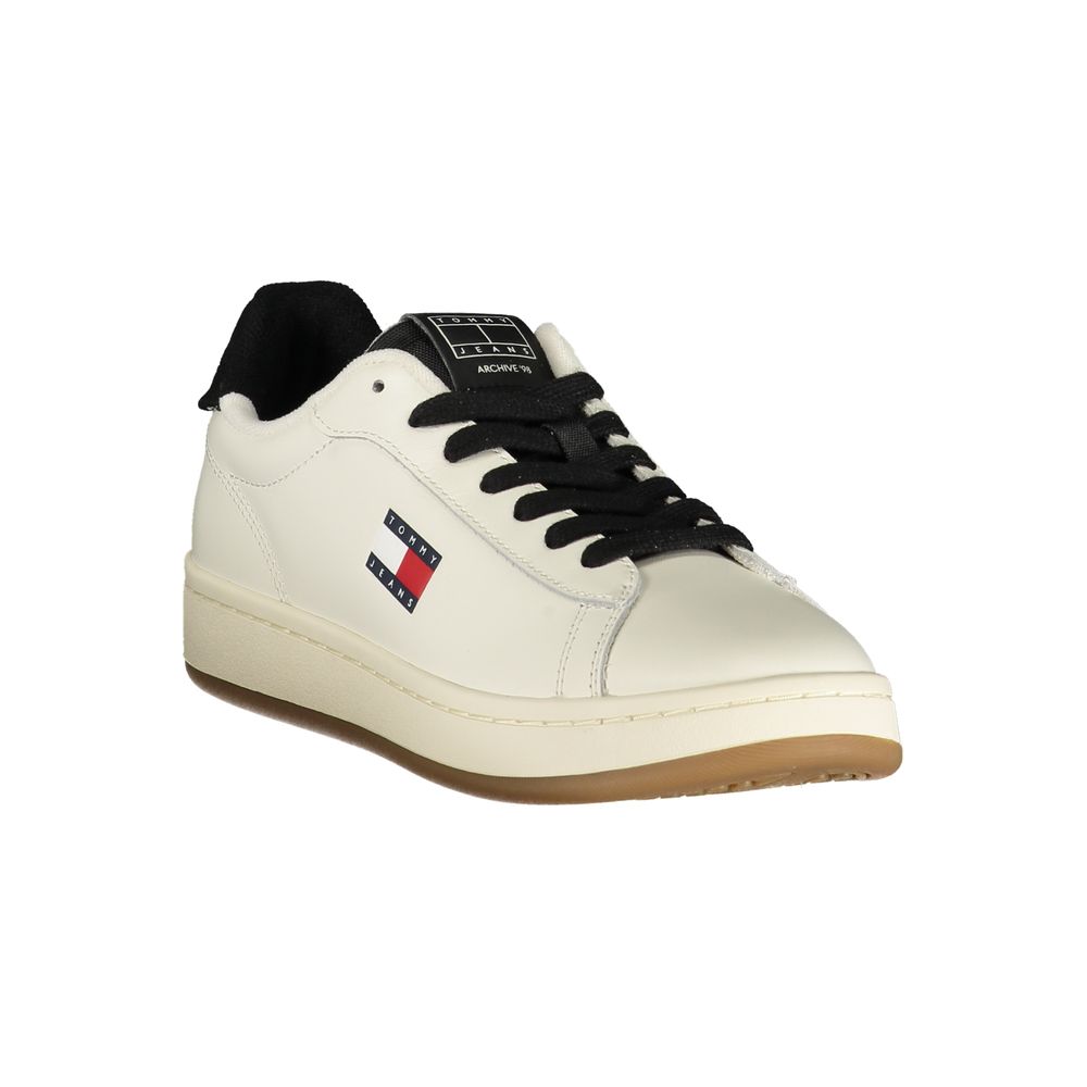 Tommy Hilfiger Weiße Low-Top-Sneaker aus Polyester
