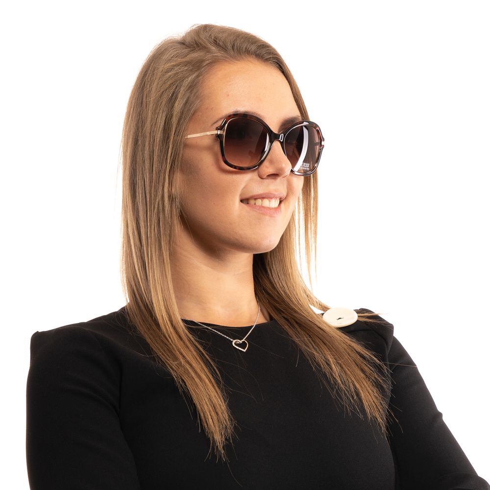 Original Guess Sonnenbrille aus braunem Metall und Kunststoff
