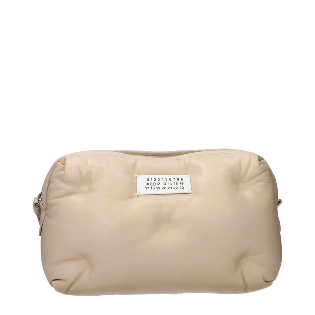 Maison Margiela Beige Leder Clutch Bag