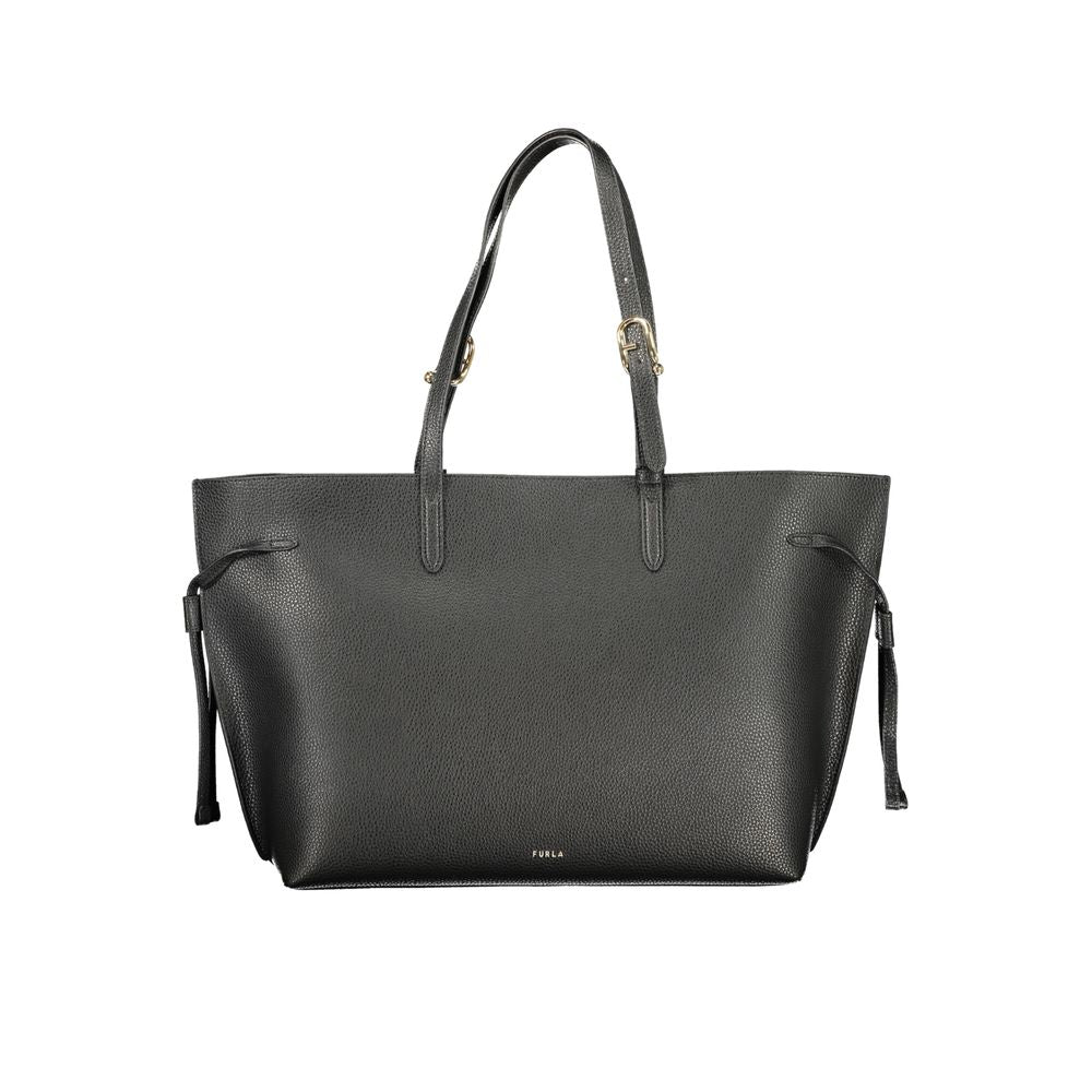 Furla Schwarze Leder Damentasche