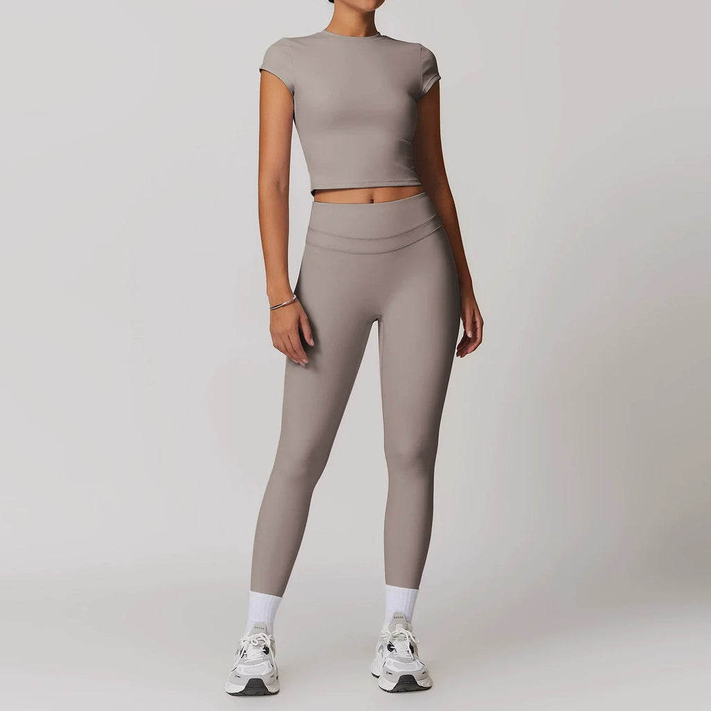 2 Pieces Sportswear Women Yoga Set Gym Clothes Sportswear Yoga Suits Fitness Set Tracksuits Sports Bra Gym High Waist Leggings