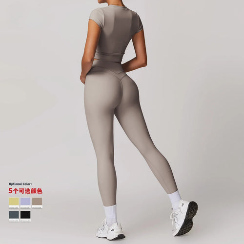 2 Pieces Sportswear Women Yoga Set Gym Clothes Sportswear Yoga Suits Fitness Set Tracksuits Sports Bra Gym High Waist Leggings