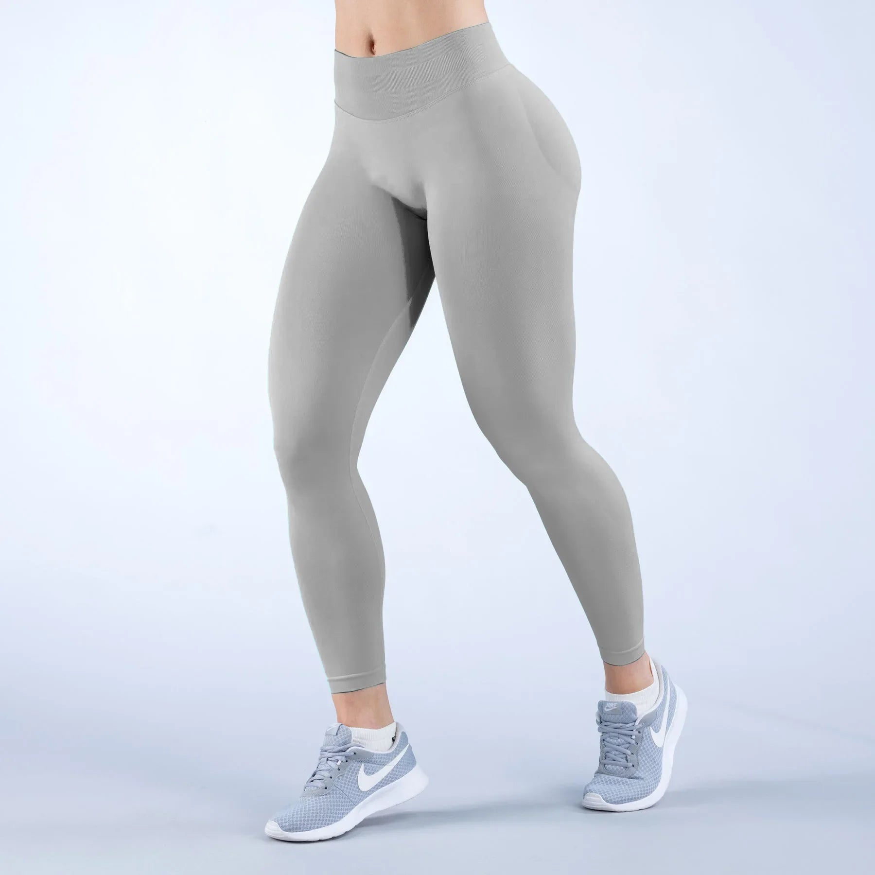 DF Impact matting pleated waist seamless sports fitness trousers