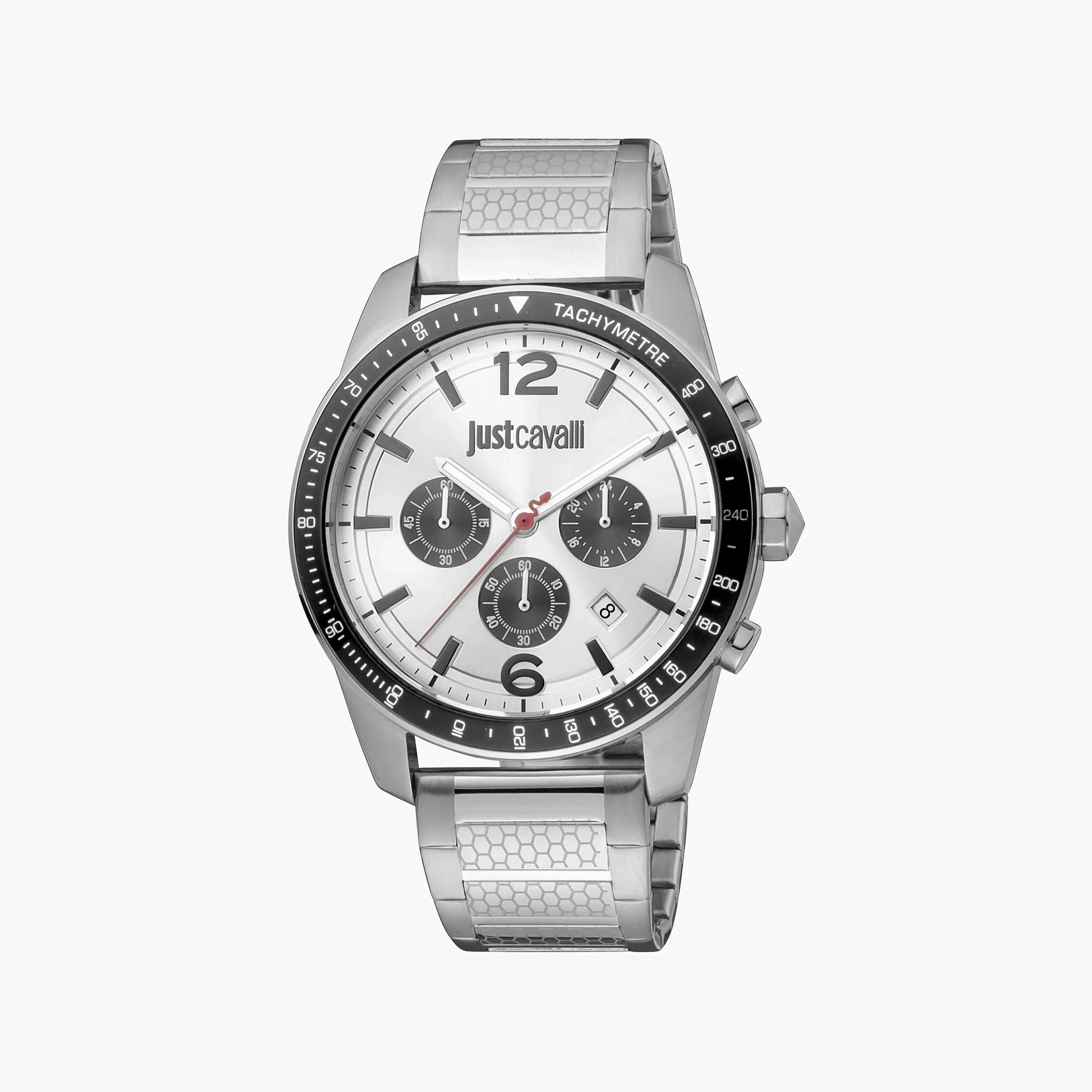 Elegante Just Cavalli Herrenarmbanduhr in Silber